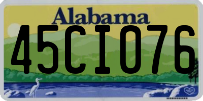 AL license plate 45CI076