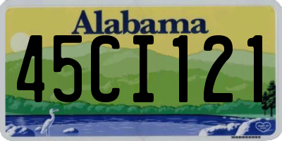 AL license plate 45CI121