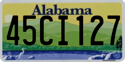AL license plate 45CI127
