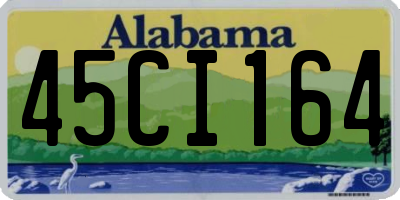 AL license plate 45CI164