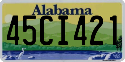 AL license plate 45CI421