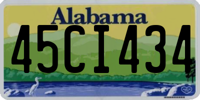 AL license plate 45CI434