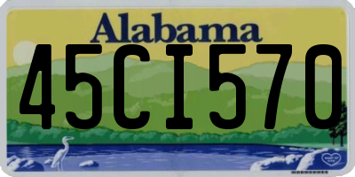 AL license plate 45CI570