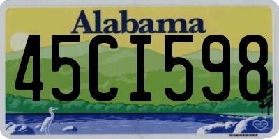 AL license plate 45CI598