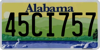 AL license plate 45CI757