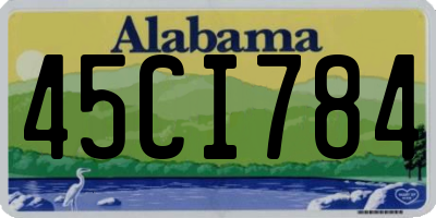 AL license plate 45CI784