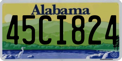 AL license plate 45CI824