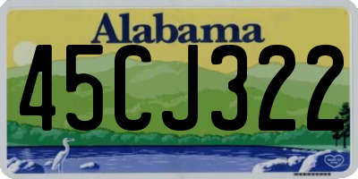 AL license plate 45CJ322