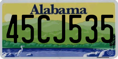 AL license plate 45CJ535