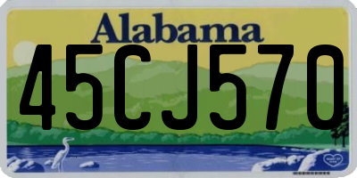 AL license plate 45CJ570