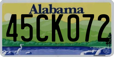 AL license plate 45CK072