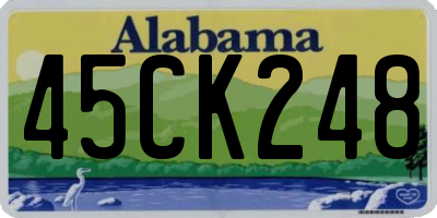 AL license plate 45CK248