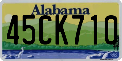 AL license plate 45CK710