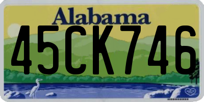 AL license plate 45CK746