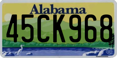 AL license plate 45CK968