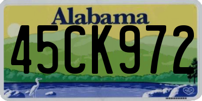 AL license plate 45CK972