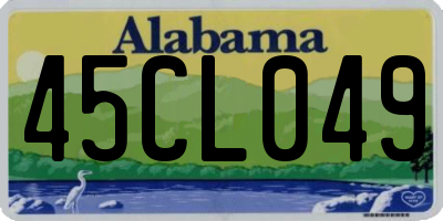AL license plate 45CL049