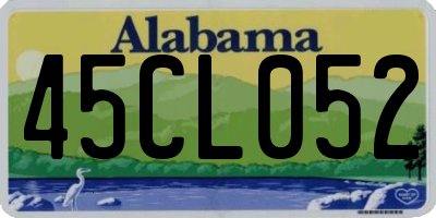 AL license plate 45CL052