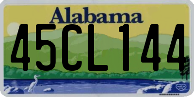 AL license plate 45CL144