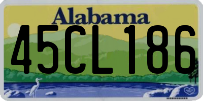 AL license plate 45CL186