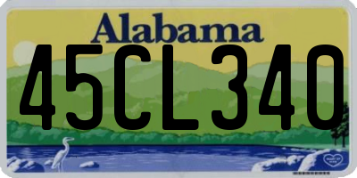 AL license plate 45CL340