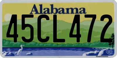 AL license plate 45CL472