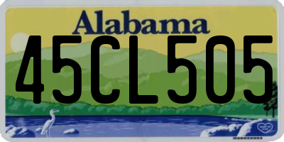 AL license plate 45CL505