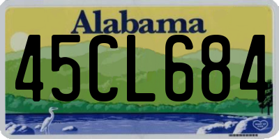 AL license plate 45CL684