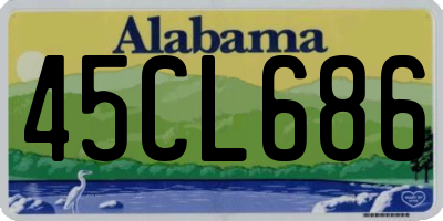 AL license plate 45CL686