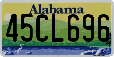 AL license plate 45CL696
