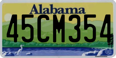 AL license plate 45CM354