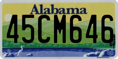 AL license plate 45CM646