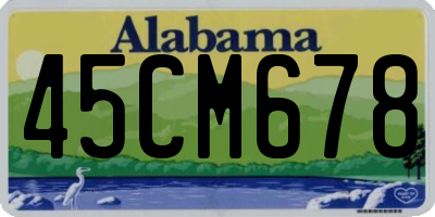 AL license plate 45CM678