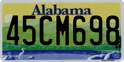 AL license plate 45CM698