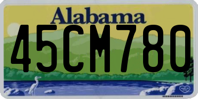 AL license plate 45CM780