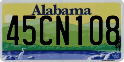 AL license plate 45CN108