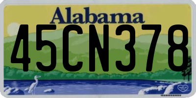 AL license plate 45CN378