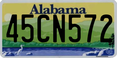 AL license plate 45CN572