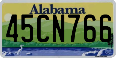 AL license plate 45CN766