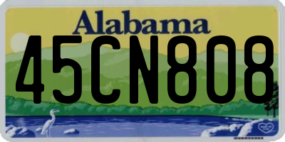 AL license plate 45CN808