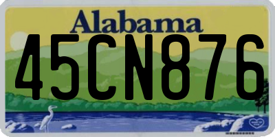AL license plate 45CN876