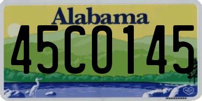 AL license plate 45CO145