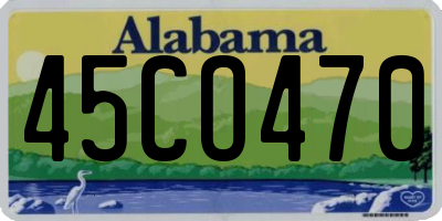 AL license plate 45CO470