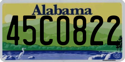 AL license plate 45CO822