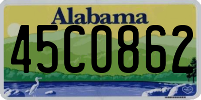 AL license plate 45CO862