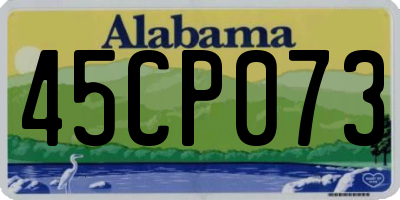 AL license plate 45CP073