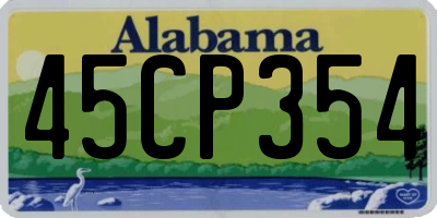 AL license plate 45CP354