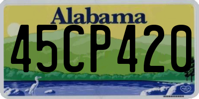 AL license plate 45CP420