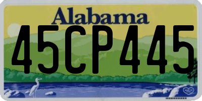 AL license plate 45CP445
