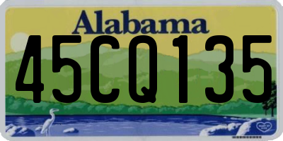 AL license plate 45CQ135